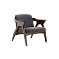 "Modern Design Fauteuil met Houten Frame en Stofbekleding"